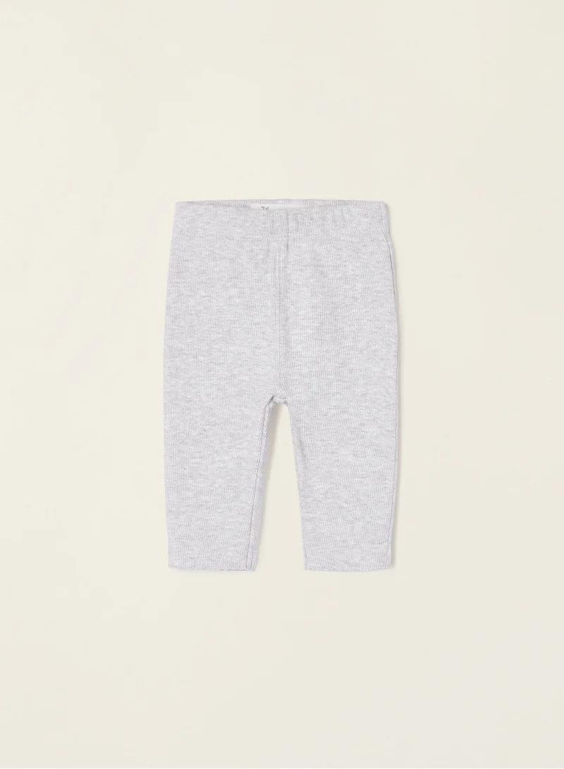Zippy Zippy Printed Ribbed Leggings For Newborn