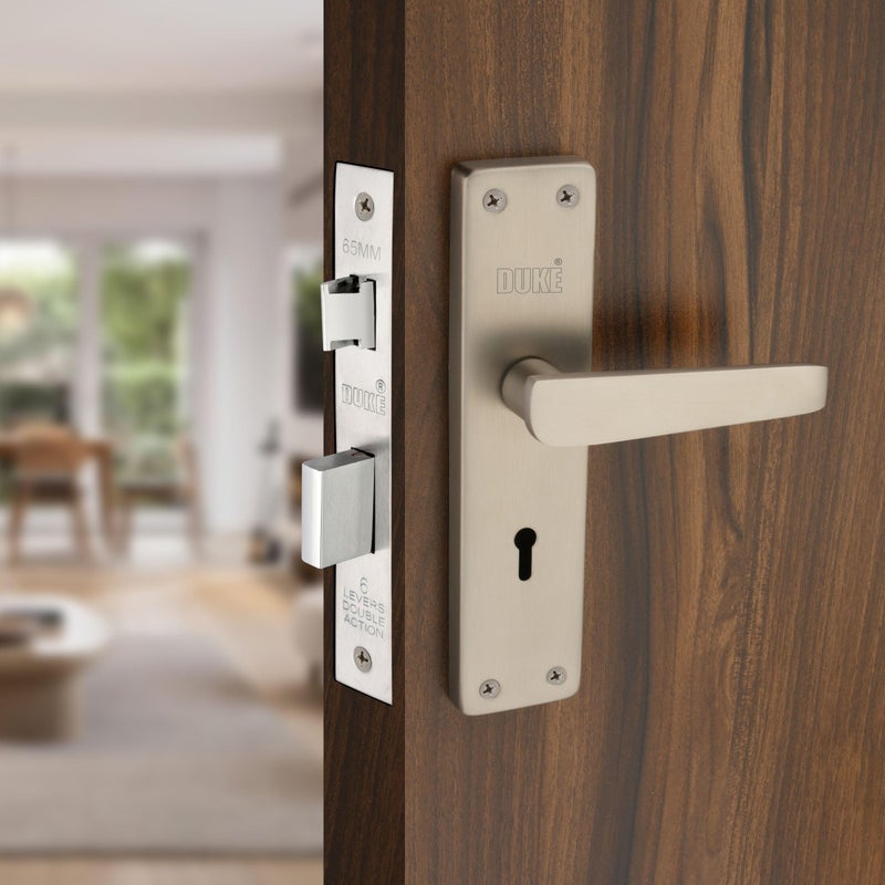 Duke Door Lock Set, Mortice Handle with Lock Body |Premium Handles | MH-625 SS KY | Antique Brass |Weather-Proof |25-40mm Thickness| Easy Installation - Image 5