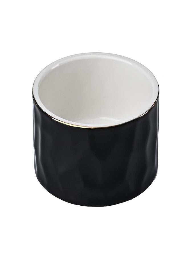 Aewill Ceramic Paper Clip Holder Ceramic Paper Clip Dispenser Organizer for Office Desk Binder Clip Holder (Black) - Image 1
