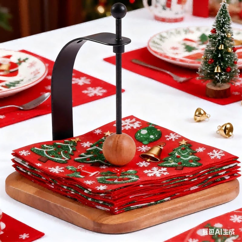 celestree North American Beech Napkin Holder for Table - Nordic Style Wooden Cocktail Napkin Holder Fits 5-7" Napkins - Windproof Dispenser for Kitchen, Coffee Bar, Cocktail Bar (Gift Idea) - Image 5