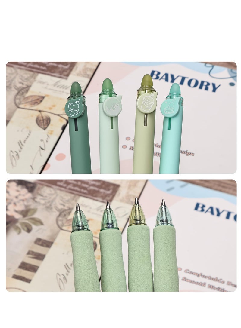 8-Pack Retractable Erasable Gel Pens with Blue & Black Ink, Smooth Writing & Comfortable Grip for Note Taking, Marking, Planners, and Crossword Puzzles - Perfect for Students and Professionals
