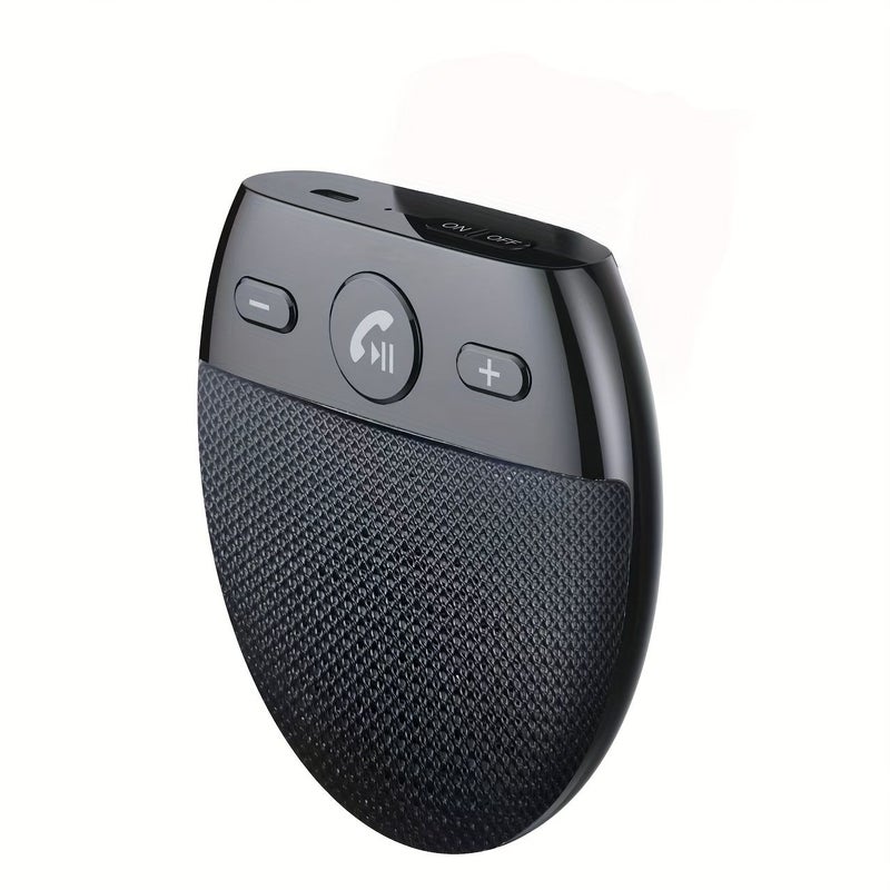 Universal Black Car Hands Free Sun Visor Speaker Wireless Calling Easy Installation Connects 2 Phones Vibration Start One Button Operation Call Answer Volume Adjustment Convenient Safe Driving - Image 4