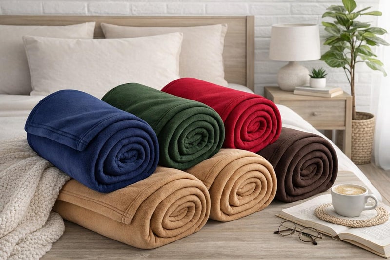 Homitecture Fleece Blanket 300 TC All Season Solid/Plain Light Weight Polar Fleece Single Bed Blanket (230 x 150 cm,Skin Friendly) (Brown) - Image 2