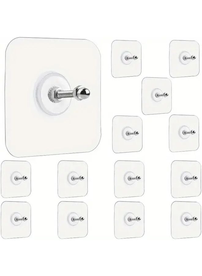 14 Pack Heavy Duty Adhesive Hooks No Nails Waterproof Rustproof Wall Hangers - Image 1