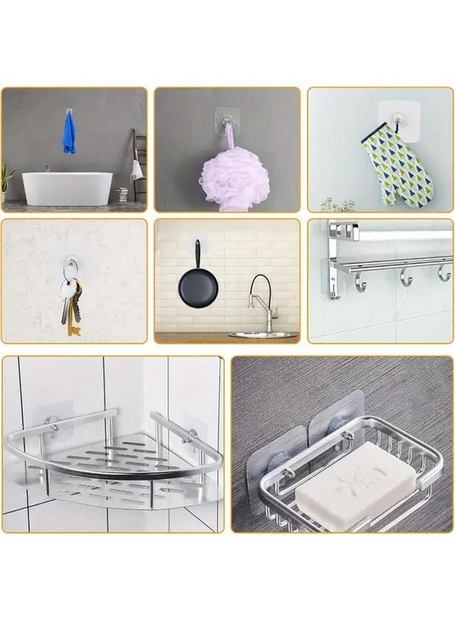 14 Pack Heavy Duty Adhesive Hooks No Nails Waterproof Rustproof Wall Hangers - Image 3