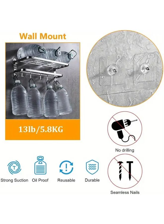 14 Pack Heavy Duty Adhesive Hooks No Nails Waterproof Rustproof Wall Hangers - Image 5