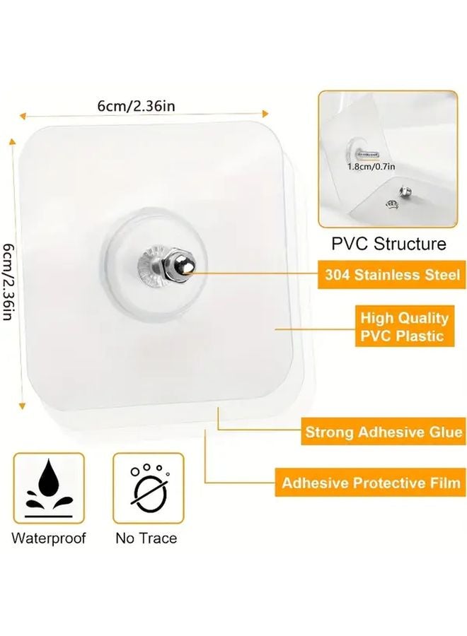 14 Pack Heavy Duty Adhesive Hooks No Nails Waterproof Rustproof Wall Hangers - Image 4