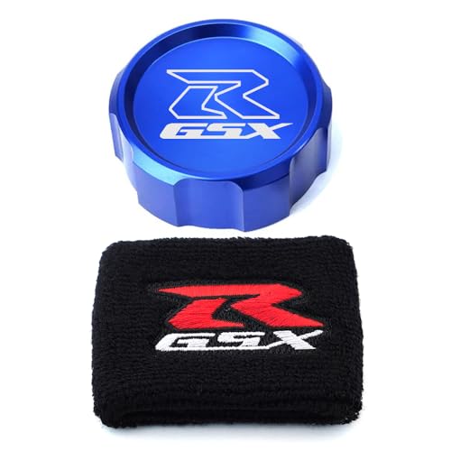 MOWOK لدراجة سوزوكي GSX-R GSXR 600 750 1000 GSX-R750 gsx-r600 gsxr1000 غطاء حماية خزان سائل الفرامل الأمامي من سبائك الألمنيوم CNC وغطاء خزان سائل الفرامل (أزرق) - Image 1