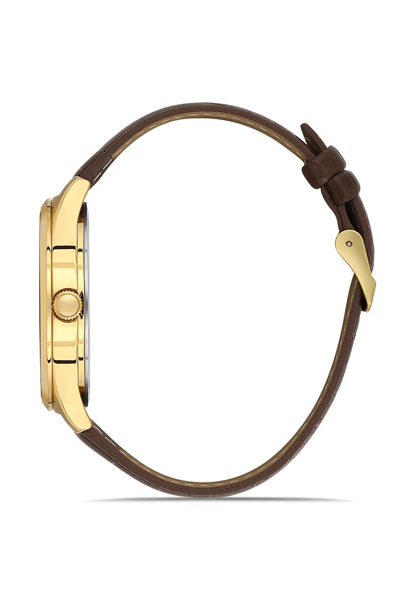 OMAX MEN’S Wrist-Watch | Analog | Leather Strap | Elegant Design - Image 2