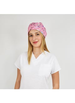 Nur Medikal Giyim Nur Medical Clothing Pink Beauty Patterned Surgical Cap  - Image 1
