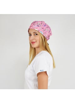 Nur Medikal Giyim Nur Medical Clothing Pink Beauty Patterned Surgical Cap  - Image 2