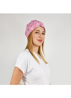 Nur Medikal Giyim Nur Medical Clothing Pink Beauty Patterned Surgical Cap  - Image 4