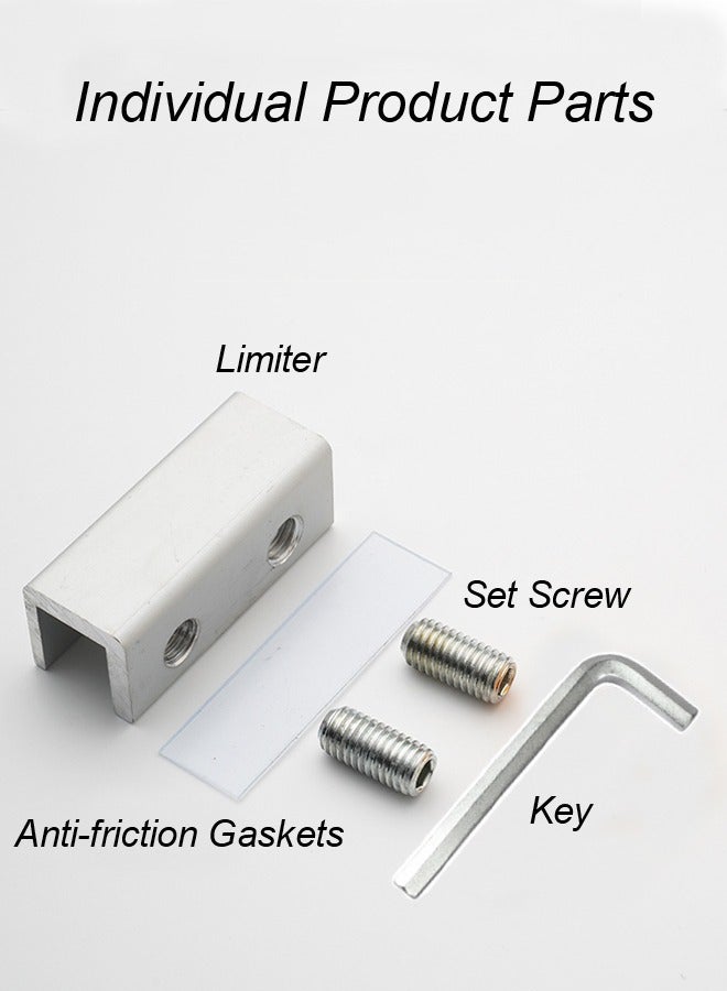 Window Lock 8 Set (4 Double-Hole Sets, 4 Single-Hole Sets) with Key Sliding Window Locks. Easy to Install, Suitable for Vertical and Horizontal Sliding Windows and Doors. Adjustable Safety Window Locks, Ideal for Patios, Bedrooms, Home, and Office (Silver) - Image 5