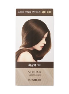 the SAEM The Saem Silk Hair Color Cream Gray Hair Cover 3N Brown Black  - Image 1