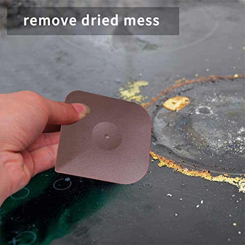 Herda Plastic Pan Pot Dish Scraper Tool Set, Kitchen Nylon Food Scraper, Cast Iron Skillet Cleaner Pan Pot Scrubber, Kitchen Plastic Scrapper Non-Scratch (Brown) - Image 3