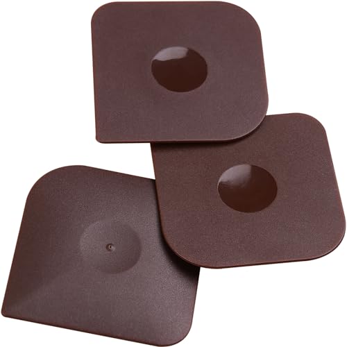Herda Plastic Pan Pot Dish Scraper Tool Set, Kitchen Nylon Food Scraper, Cast Iron Skillet Cleaner Pan Pot Scrubber, Kitchen Plastic Scrapper Non-Scratch (Brown) - Image 1