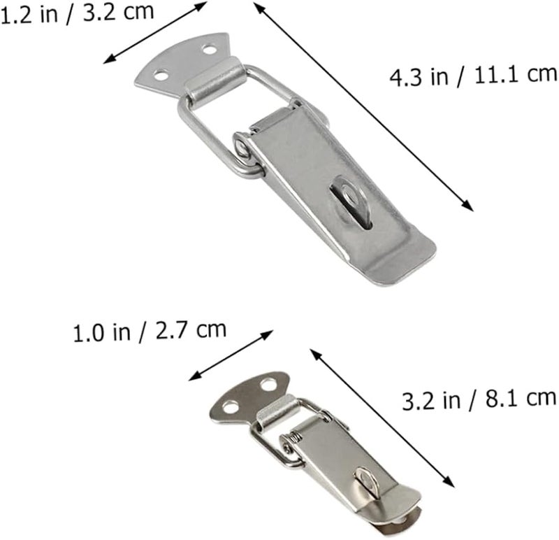 12Pcs Heavy Duty Spring Loaded Toggle Latch Buckle Lock Hasp for Toolboxes and Boxes Secure Closure - Image 4