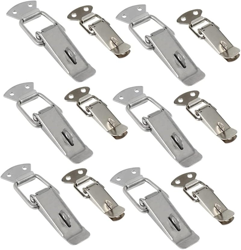 12Pcs Heavy Duty Spring Loaded Toggle Latch Buckle Lock Hasp for Toolboxes and Boxes Secure Closure - Image 1