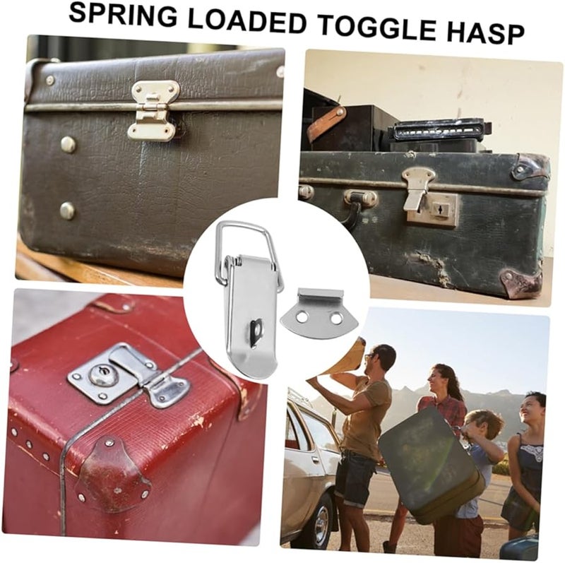 12Pcs Heavy Duty Spring Loaded Toggle Latch Buckle Lock Hasp for Toolboxes and Boxes Secure Closure - Image 5