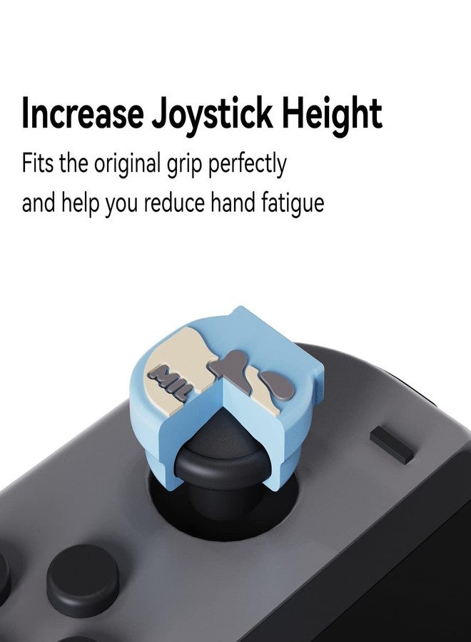 GeekShare Cute Silicone Joycon Thumb Grip Caps, Joystick Cover Compatible with Nintendo Switch/OLED/Switch Lite,4PCS - Dairy Cow - Image 3