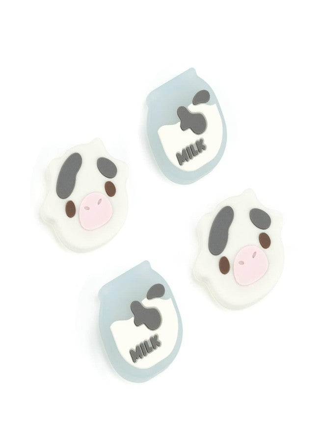 GeekShare Cute Silicone Joycon Thumb Grip Caps, Joystick Cover Compatible with Nintendo Switch/OLED/Switch Lite,4PCS - Dairy Cow - Image 1