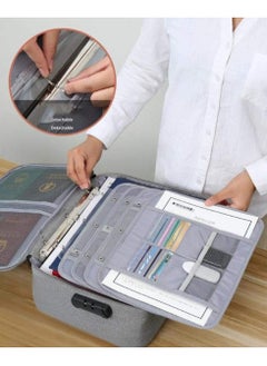 DubaiGallery Large Capacity Fireproof Document Box with Lock File Storage Waterproof Safe Bag  - Image 4