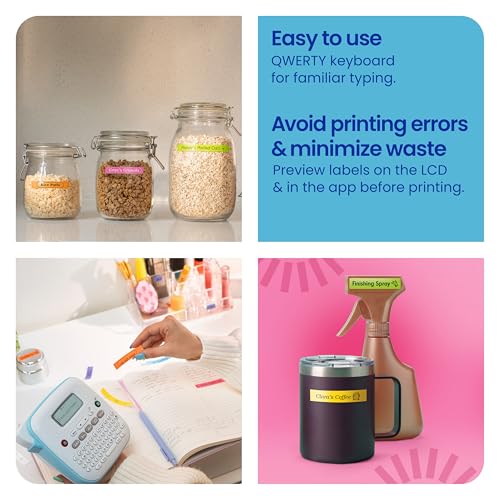 brother صانع الملصقات الشخصي Brother P-Touch PT-N20 المكتبي، محمول، يدوي ويطبع، شريط ملصقات ملون مخصص P-Touch Btag ~½” (12mm) واسع - Image 5