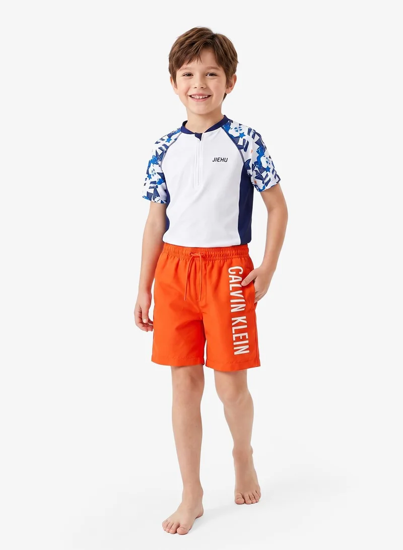 Logo Mid Length Swim Shorts