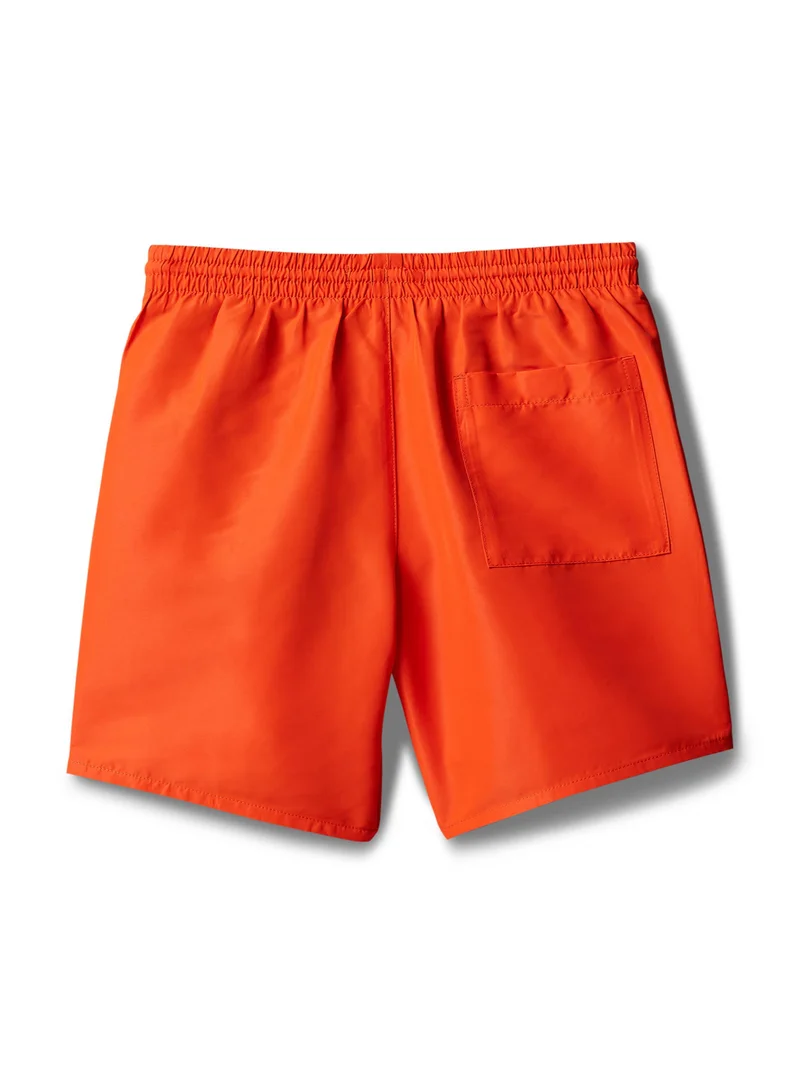 Calvin Klein Jeans Orange Com Logo Mid Length Swim Shorts for Men | Best Price UAE