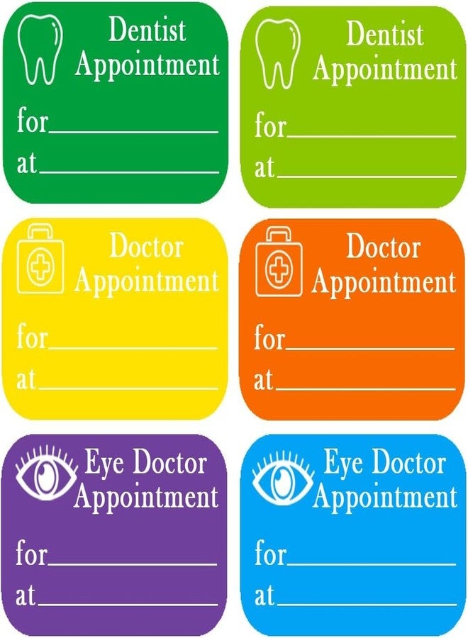 Top label Doctor and Dentist Appointment Stickers,1.5X1 Inches Appointment Planner Stickers for Adults,240 Count - Image 2