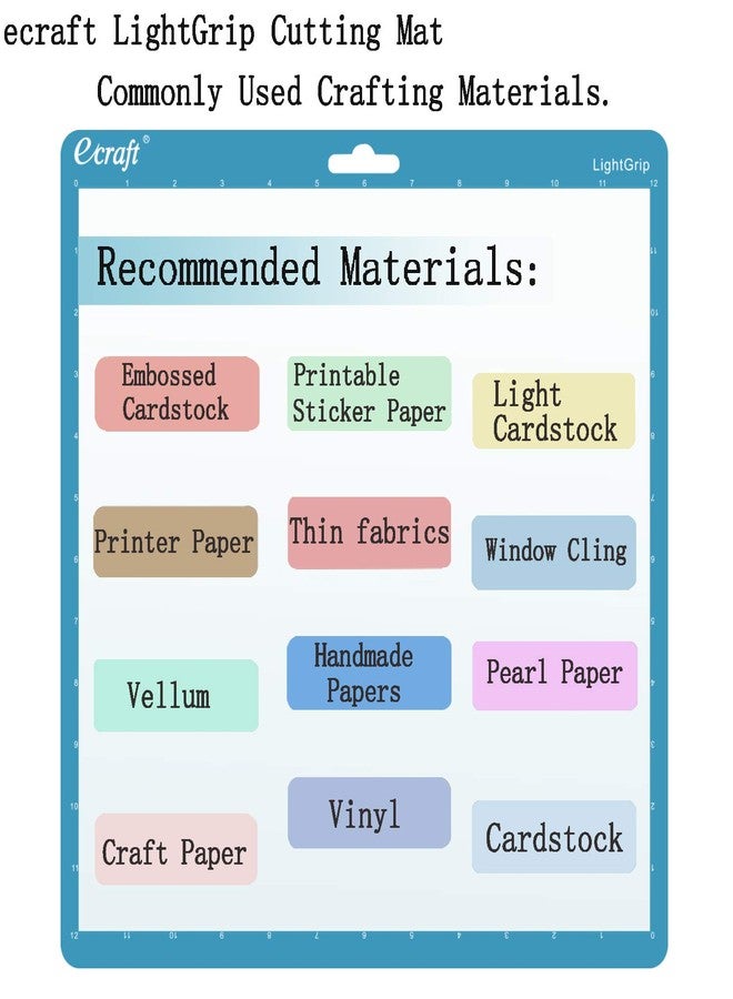 Ecraft 12x12 Cutting Mat 5-Pack for Silhouette Cameo 5/4/3/2/1, Variety Grip (StrongGrip, StandardGrip, LightGrip), Gridded Non-Slip Replacement Mats for Crafts, Quilting & Sewing - Image 4