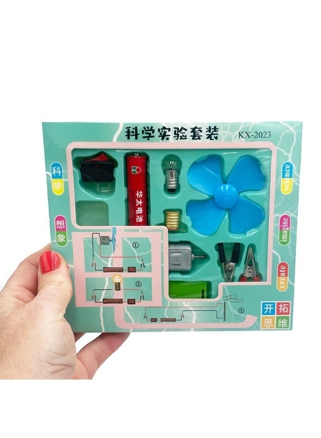 DIY Electrical Circuit Science Experiment Kit for Kids - STEM Educational Learning Toy - Includes Motor, Fan, Light Bulb, and Switch - Physics Discovery Set for Boys & Girls - Image 1