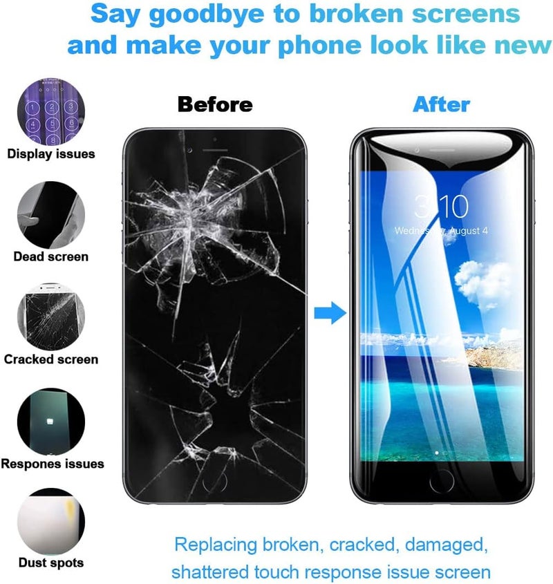 EFAITHFIX Store for iPhone 6S LCD Screen Replacement Black 4.7 Inch Frame Assembly Display 3D Touch Screen Digitizer with Repair Tools Kit Tempered Glass Screen Protector for A1633, A1688, A1700 (White) - Image 4