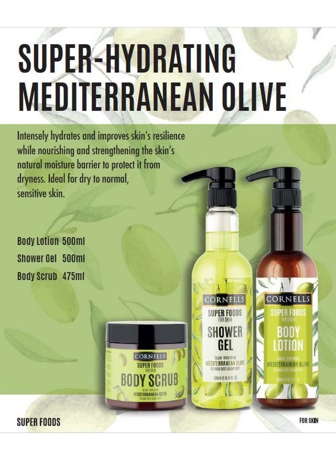 CORNELLS - Super Food Mediterranean Olive Body Lotion 500Ml | To Keep Skin Super Soft | Super Hydrating | For Men And Women - Image 1