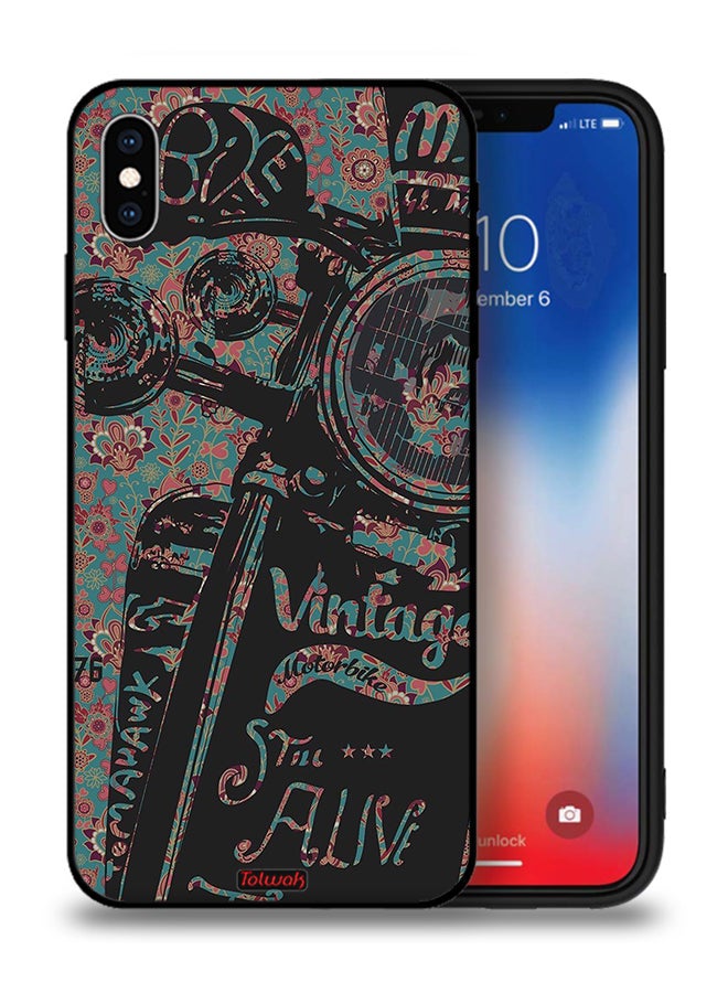 Tolwak Apple iPhone XS Protective Case Vintage Motorbike - Image 1