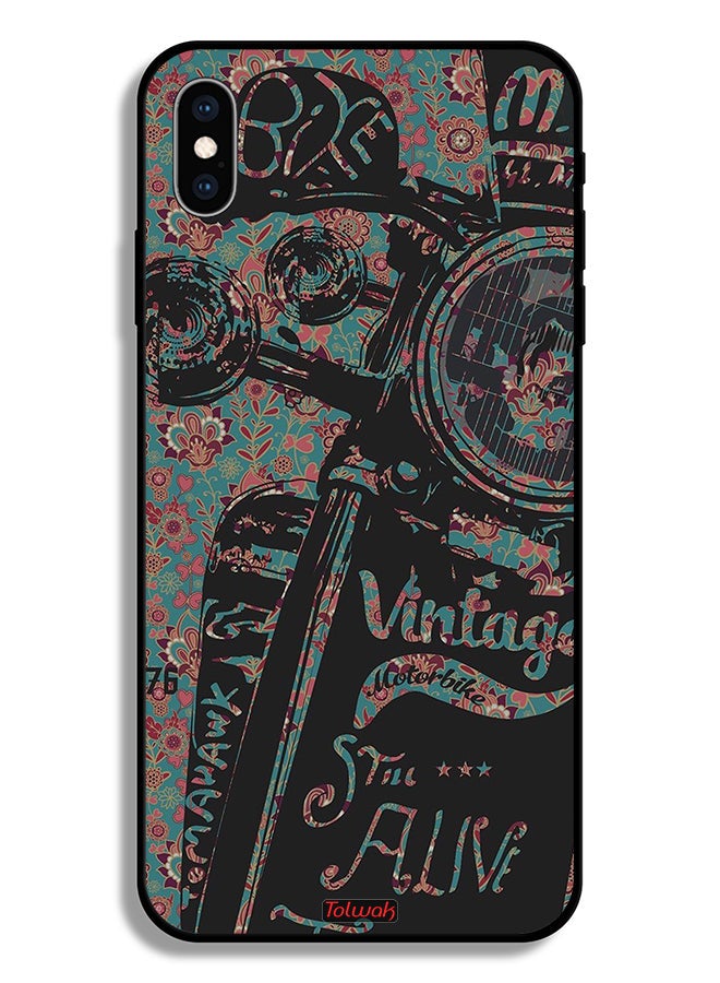 Tolwak Apple iPhone XS Protective Case Vintage Motorbike - Image 2