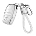 JOYEAR for Toyota Key Fob Cover with Key chain Compatible with 20252026 Camry 4Runner20192026 Land CruiserMirai20212026 Venza Hilux Grand Highlander Tundra BZ4XCorollaPriusSilverWhite - Image 2