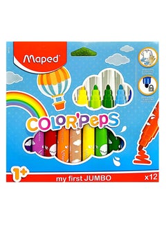 12-Piece Jumbo Colorpeps Pencil Set Multicolour - pzsku/Z4AE6AF82F14AA014DEF6Z/45/_/1690633968/b86715ce-3642-43d3-a94c-da7b6b06da72