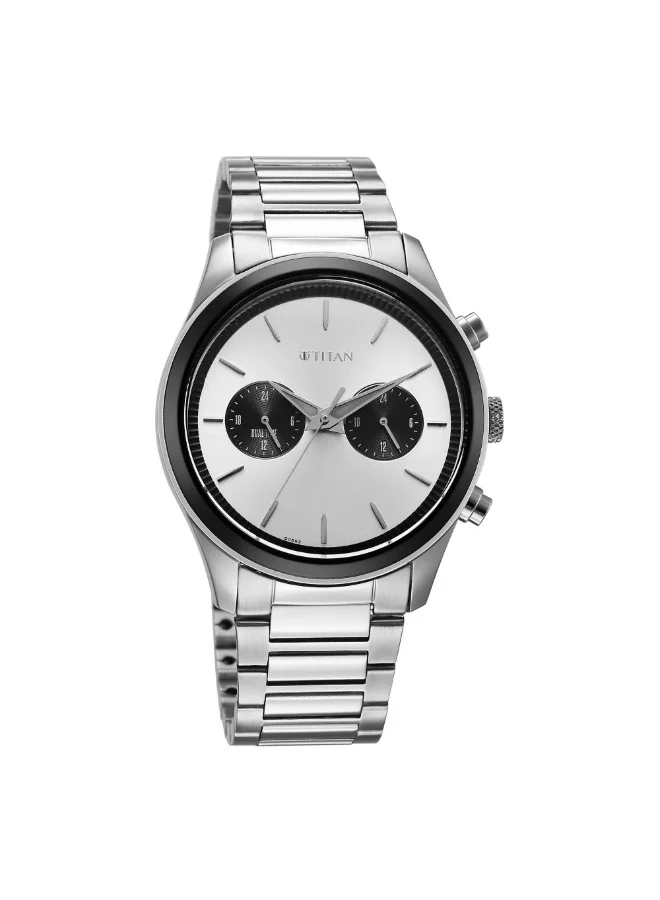 تيتان Men's Stainless Steel Analog Watch 1805KM13 - 42 mm
