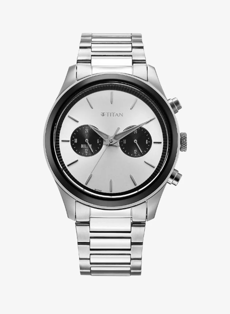 TITAN Men's Stainless Steel Analog Watch 1805KM13 - 42 mm