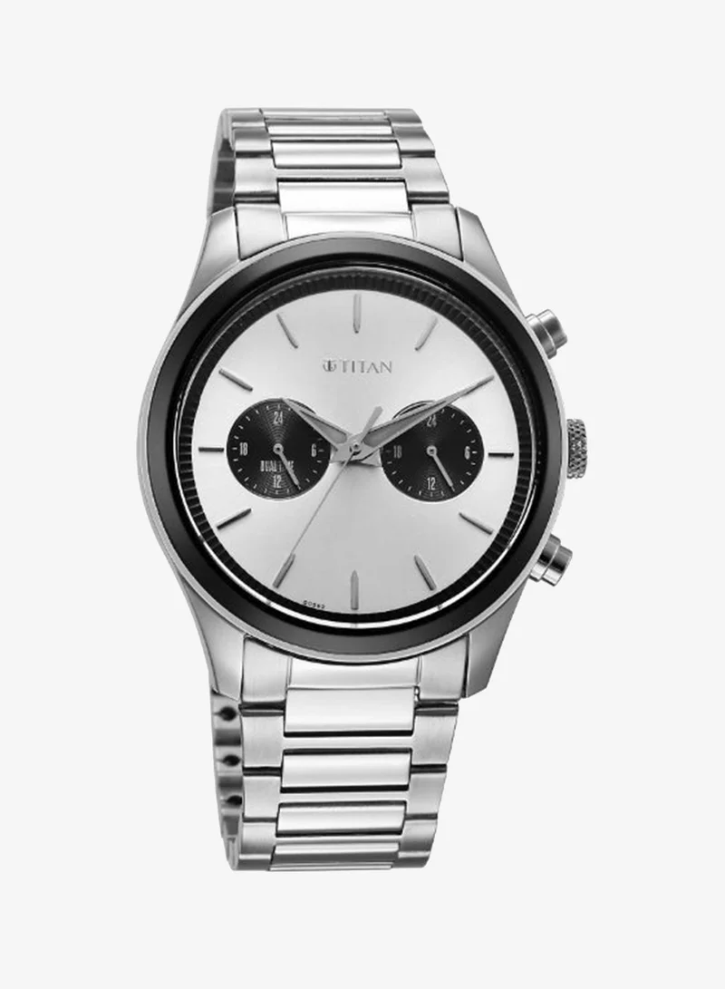 TITAN Men's Stainless Steel Analog Watch 1805KM13 - 42 mm