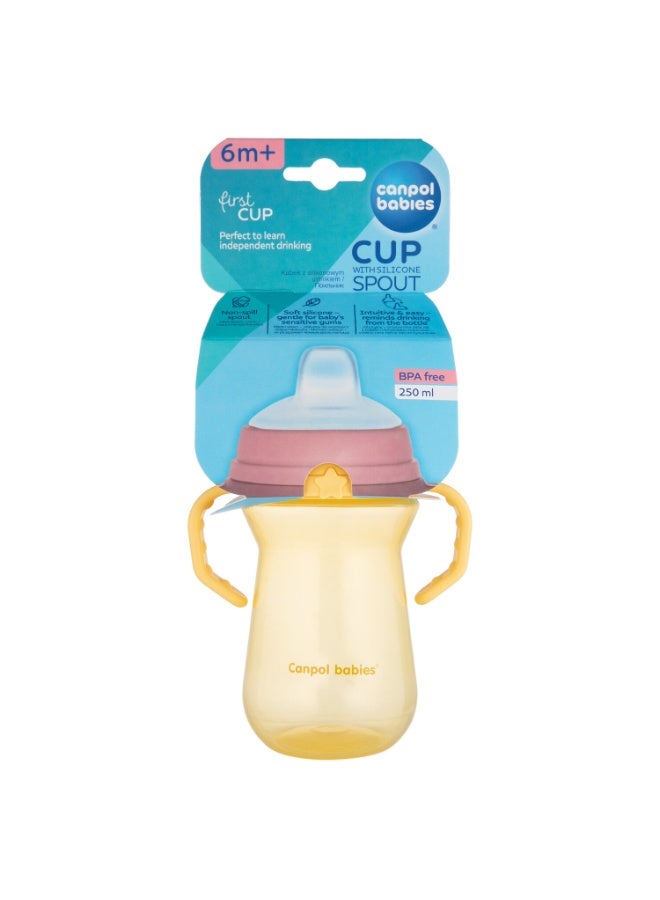 Canpol babies Cup with Silicone Spout FirstCup 250ml - Image 1
