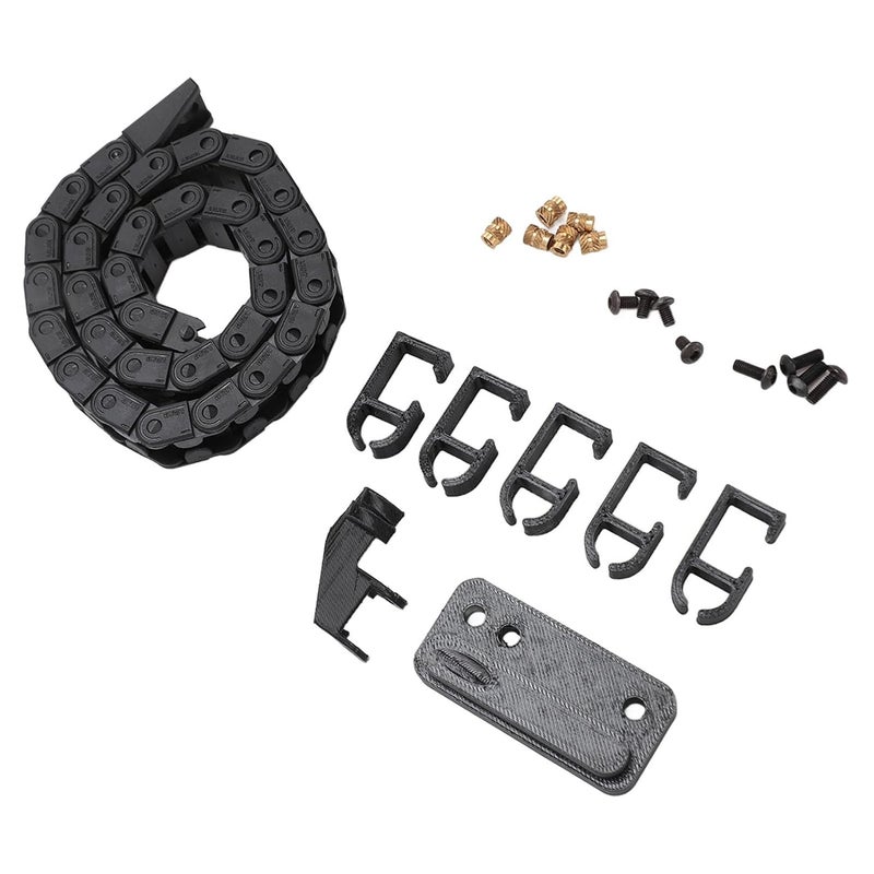 SUNGOOYUE 3D Printer Drag Chain, Black ABS Flexible Low Noise Easy to Install Wire Carrier Cable, with Accessories Screws Nuts, for Bamboo P1P Replacement - Image 5