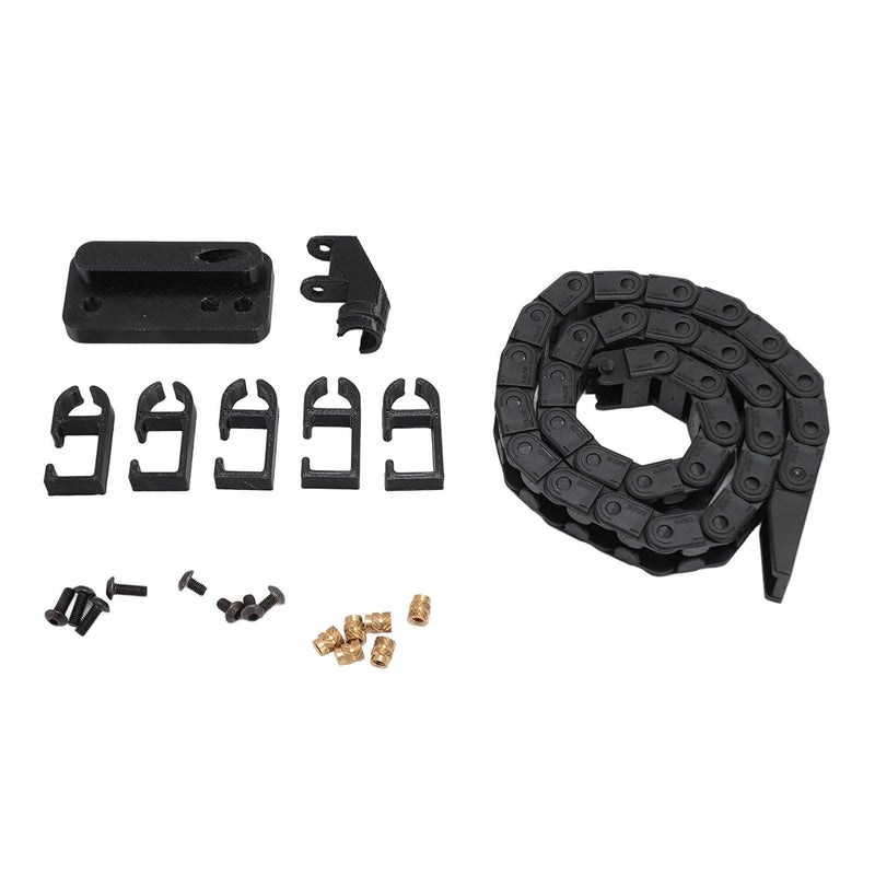 SUNGOOYUE 3D Printer Drag Chain, Black ABS Flexible Low Noise Easy to Install Wire Carrier Cable, with Accessories Screws Nuts, for Bamboo P1P Replacement - Image 1