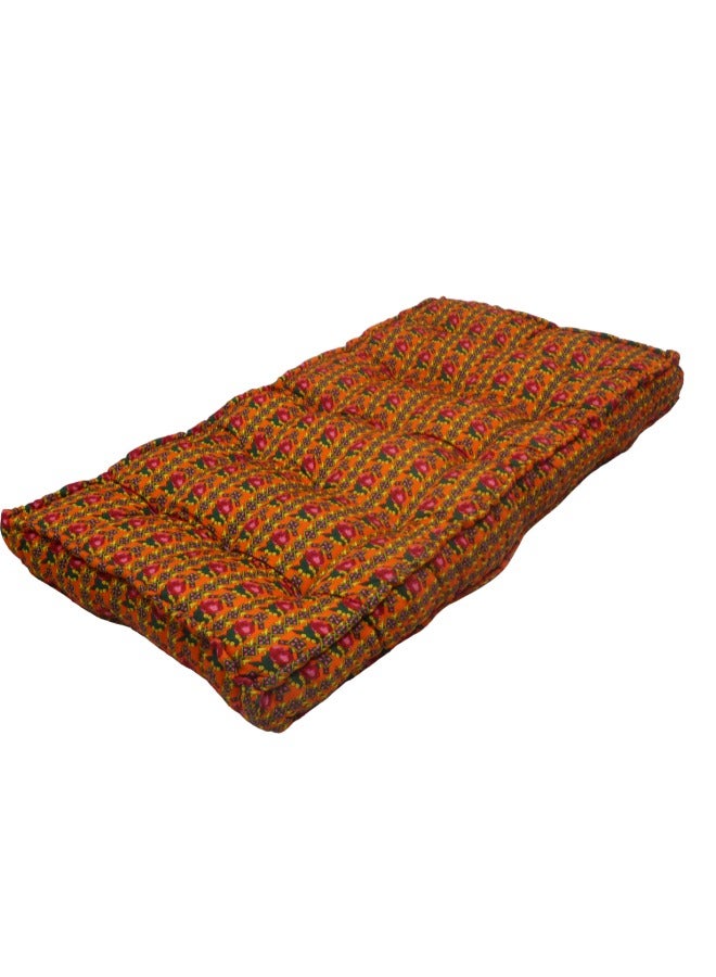 SMART HOME Luxury cotton mattress and cover with ideal dimensions (180 cm x 90 cm x 10 cm) for home, camps and rest houses. It is characterized by complete comfort and ideal support to make every moment of rest more relaxing thanks to its soft cotton fabric and ideal height - Image 1