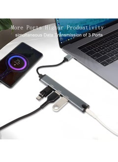 Y&D USB Hub 4-in-1 Docking Station with 3.5 mm Audio Headphone Microphone Jack Adapter 3.0 Multiport Allocator for Laptop Phone  - Image 1