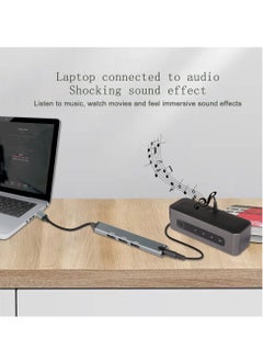 Y&D USB Hub 4-in-1 Docking Station with 3.5 mm Audio Headphone Microphone Jack Adapter 3.0 Multiport Allocator for Laptop Phone  - Image 4