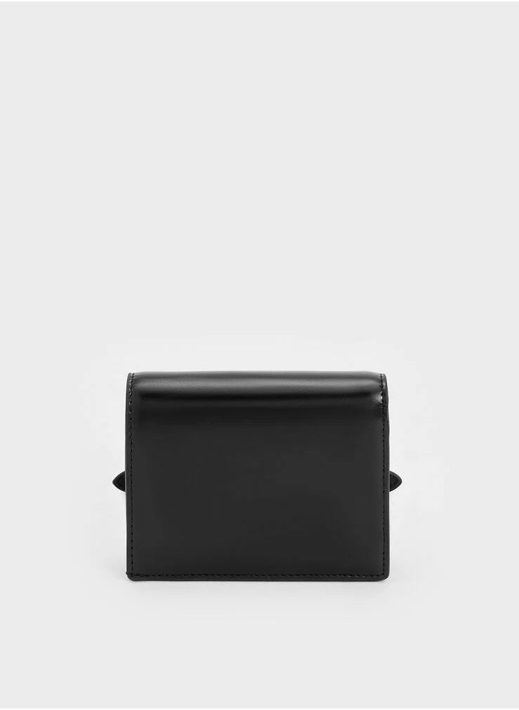 Charles & Keith Sloane Chain-Handle Wallet & Crossbody Bag - Black  - Image 4