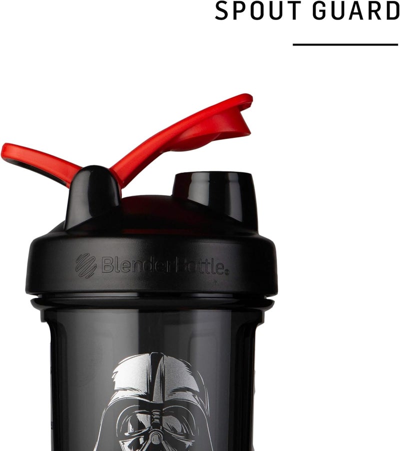 BlenderBottle زجاجة خلط بلندر بوتل من سلسلة ستار وورز - زجاجة شاكر برو 28 أونصة على شكل خوذة دارث فيدر، مثالية لمخفوقات البروتين والتمارين السابقة، عبوة من 1 - Image 4