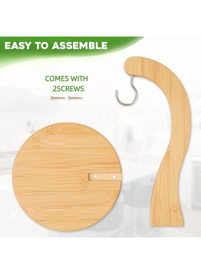 Modern Farmhouse Banana Holder for Kitchen Counter, Vintage Wire and Wooden Base Banana Hanger for Kitchen Countertop Decor - Image 3